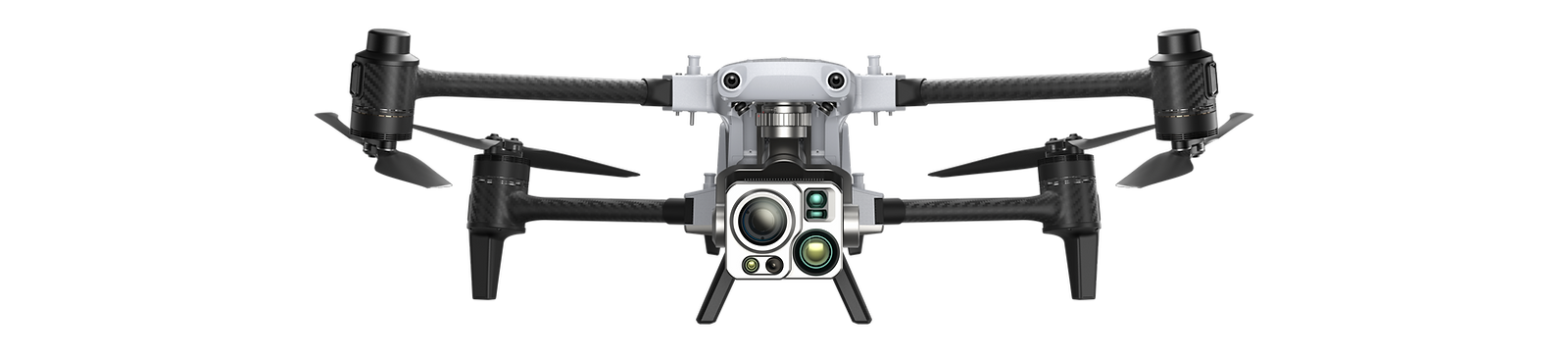 Enterprise drone with multi-sensor gimbal operating on an AeroMast tethered power system